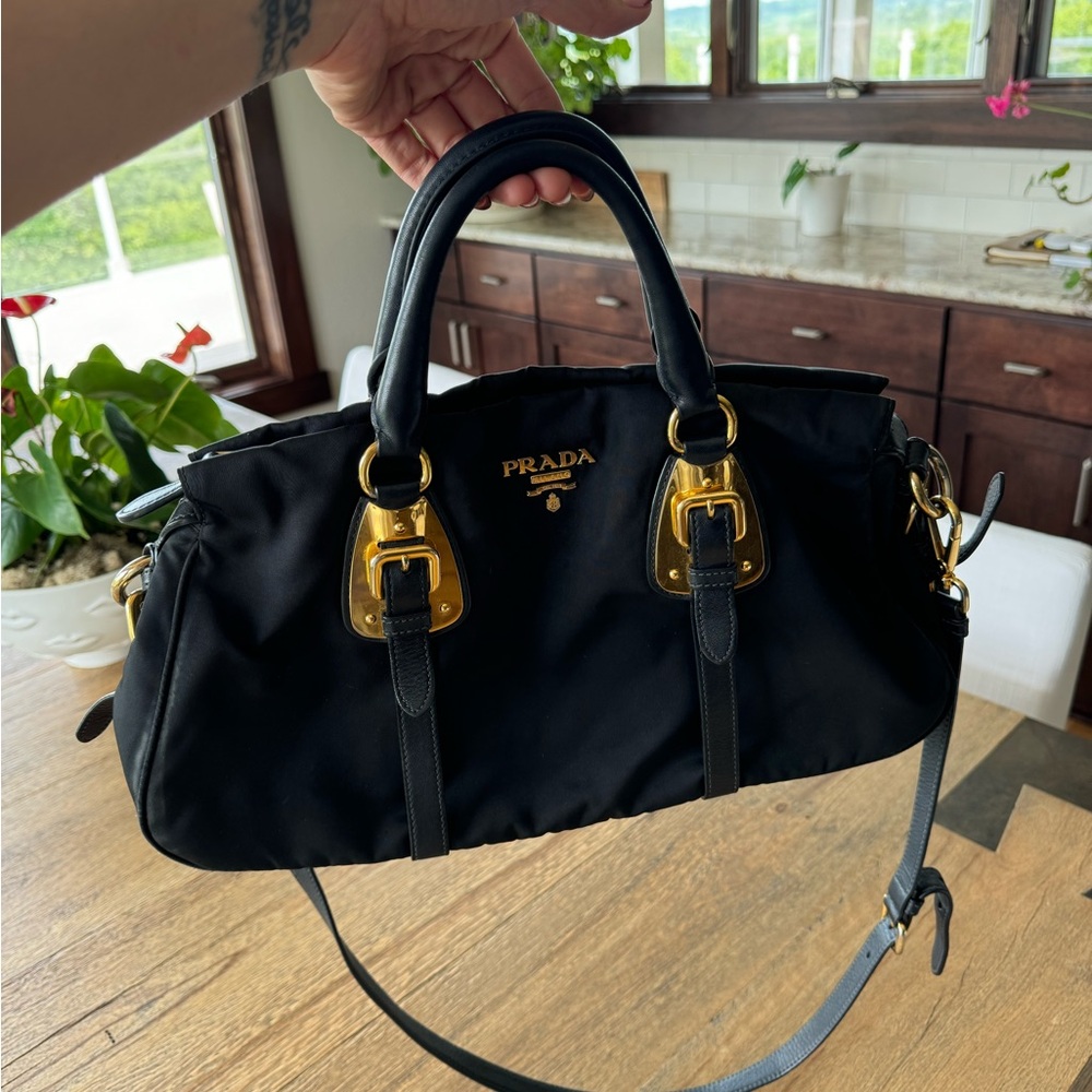 Prada Nylon and Leather bag. Gently worn